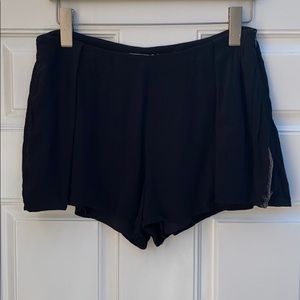 Black Flowy Shorts with Pockets